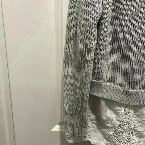 Cato Women sweater with lace bottom Size XL White. Details On Side (0462) - Picture 11 of 11